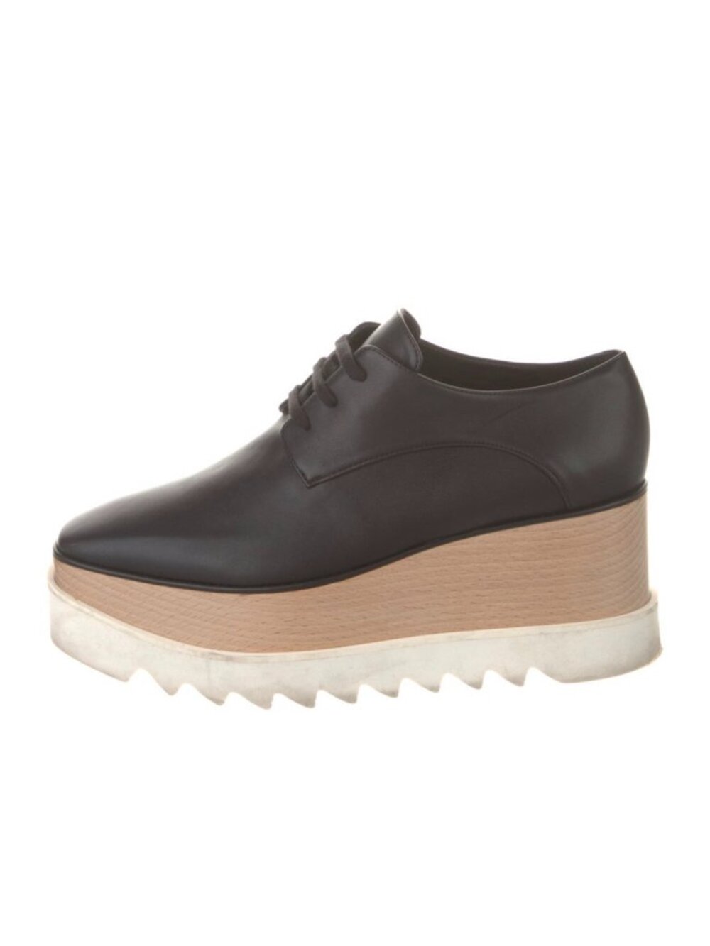 Stella McCartney leather wedge sneakers ("Elyse" style), IT 39.5